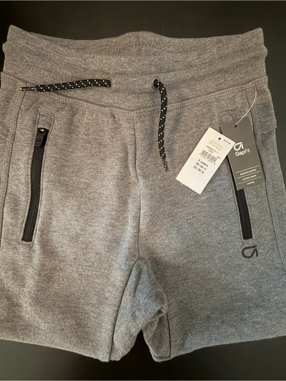 GapFit Kids Gray Jogger Sweatpants Size 3Y NWT